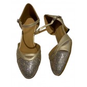SHALLANCE GOLD SPARKLE - 1.5 INCH HEEL
